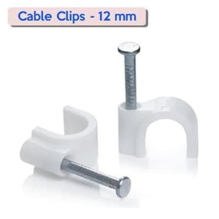 Cable Clips 12mm / Klem Kabel 12 mm / Paku Beton 12 mm