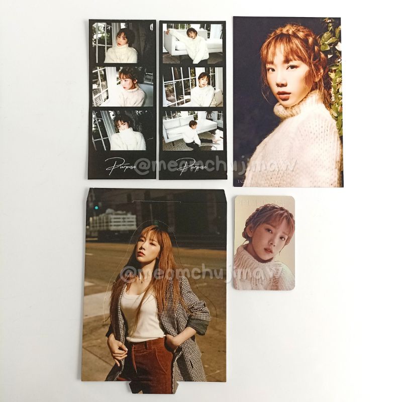 SNSD Taeyeon Hologram Standee set Purpose + 4x6photoset Official Photocard PC