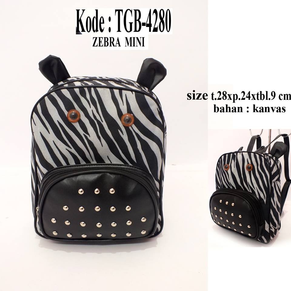Tas Ransel Wanita Tas Punggung Zebra Mini TGB 4280 Zebra Mini