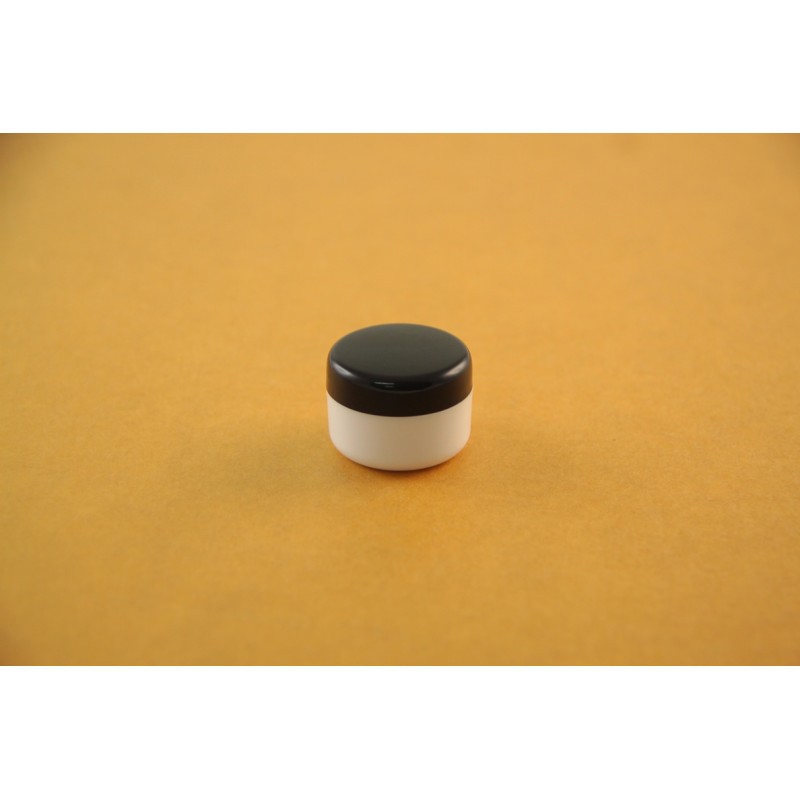 POT KOSMETIK HITAM PUTIH 5 GRAM - TEMPAT KOSMETIK SERBAGUNA - WADAH CREAM PAGI/MALAM MINIMALIS 5 GRAM