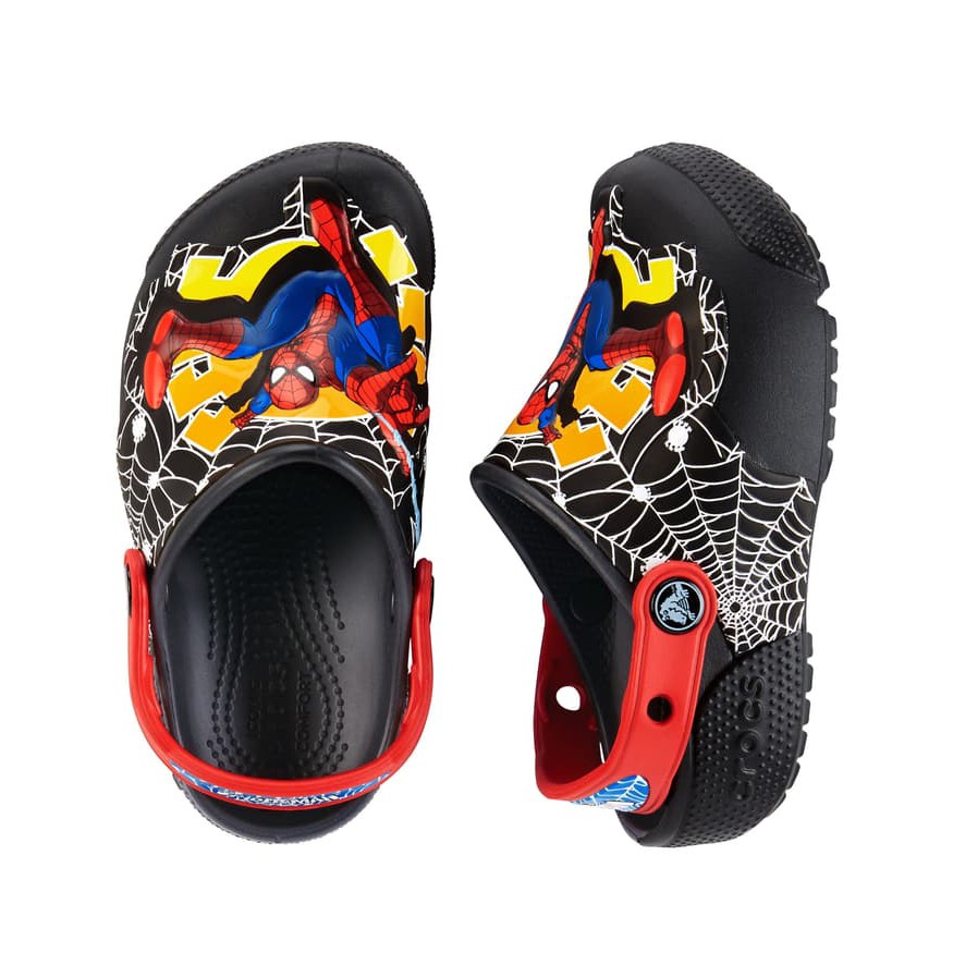 Crocs CrocsFunLab Spiderman Sandal Anak Lampu Led Nyala Original - 25- Merah q2