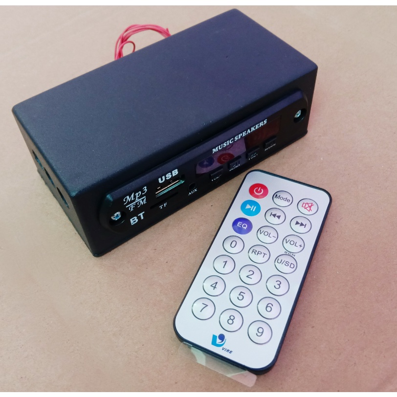 Jual MP3 PLAYER BLUETOOTH USB FM RAKITAN MINI BOX DC 12 VOLT RE028
