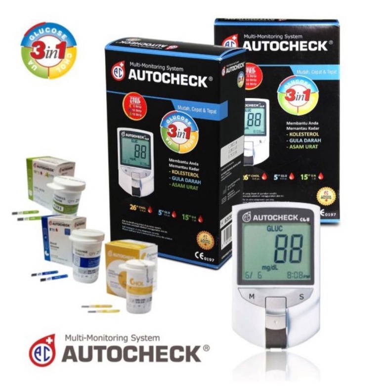 Alat cek gula darah 3 in 1 Autocheck