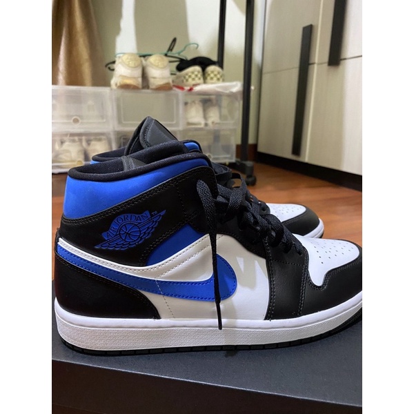 [Pre-Loved] Nike Air Jordan 1 Mid Racer Blue Size 43 / 9.5 US (Resmi Nike Sency)
