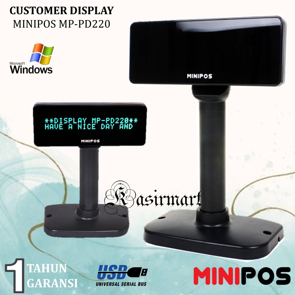 CUSTOMER DISPLAY MINIPOS PD220 | POLE DISPLAY MINIPOS MP-PD220 KASIR INDOMARET/ALFAMART/GIANT/HYPERM