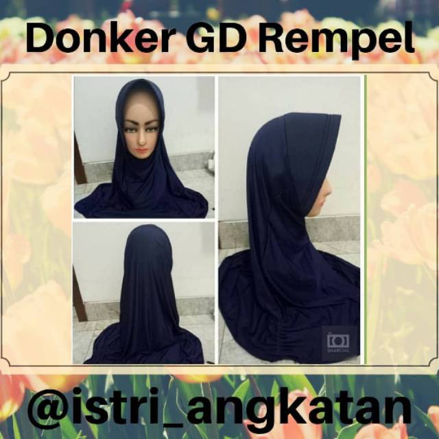 Jilbab Donker Garis Dua Rempel