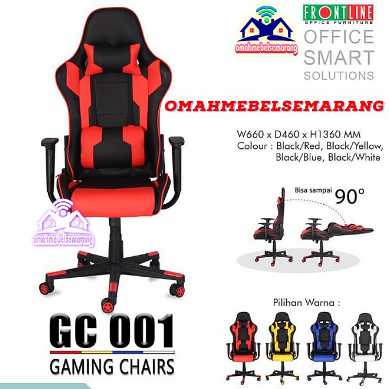 Kursi Gamer FRONTLINE GC001 Gaming Chair Minimalis