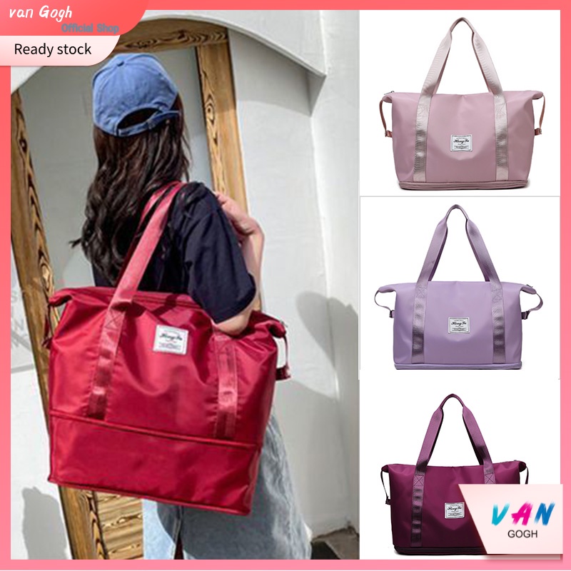 Fashion tas travel portabel jarak pendek tas travel tas penyimpanan berkapasitas besar tas yoga gym