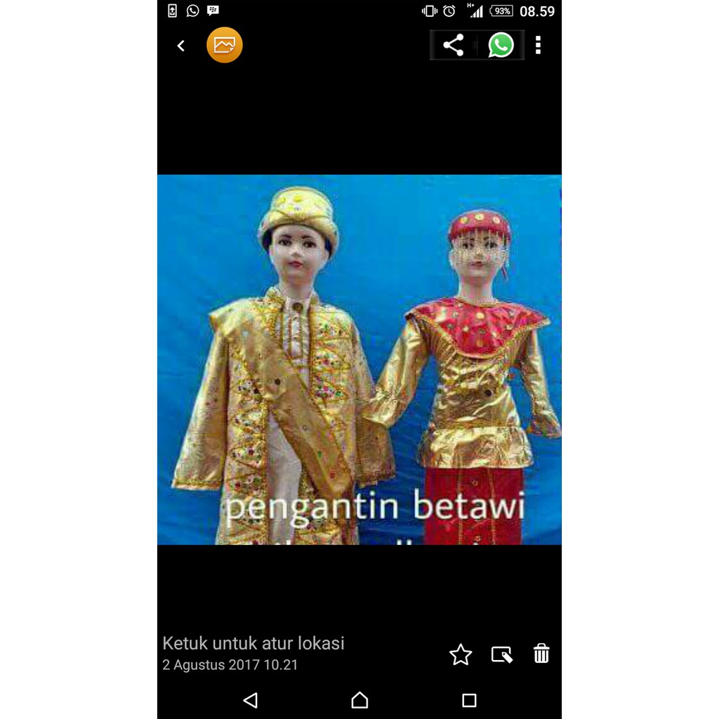 Baju Adat Betawi Cadar Penganten cewe dewasa