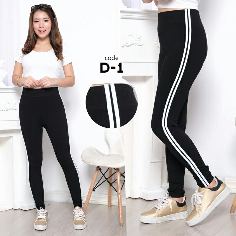 Legging Stripe Pants warna / Leging Stripe murah / Lejing stripe wanita