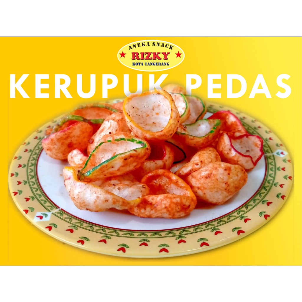 

KERUPUK JABLAY / KERUPUK SEBLAK PEDAS 200gr RIZKY SNACK