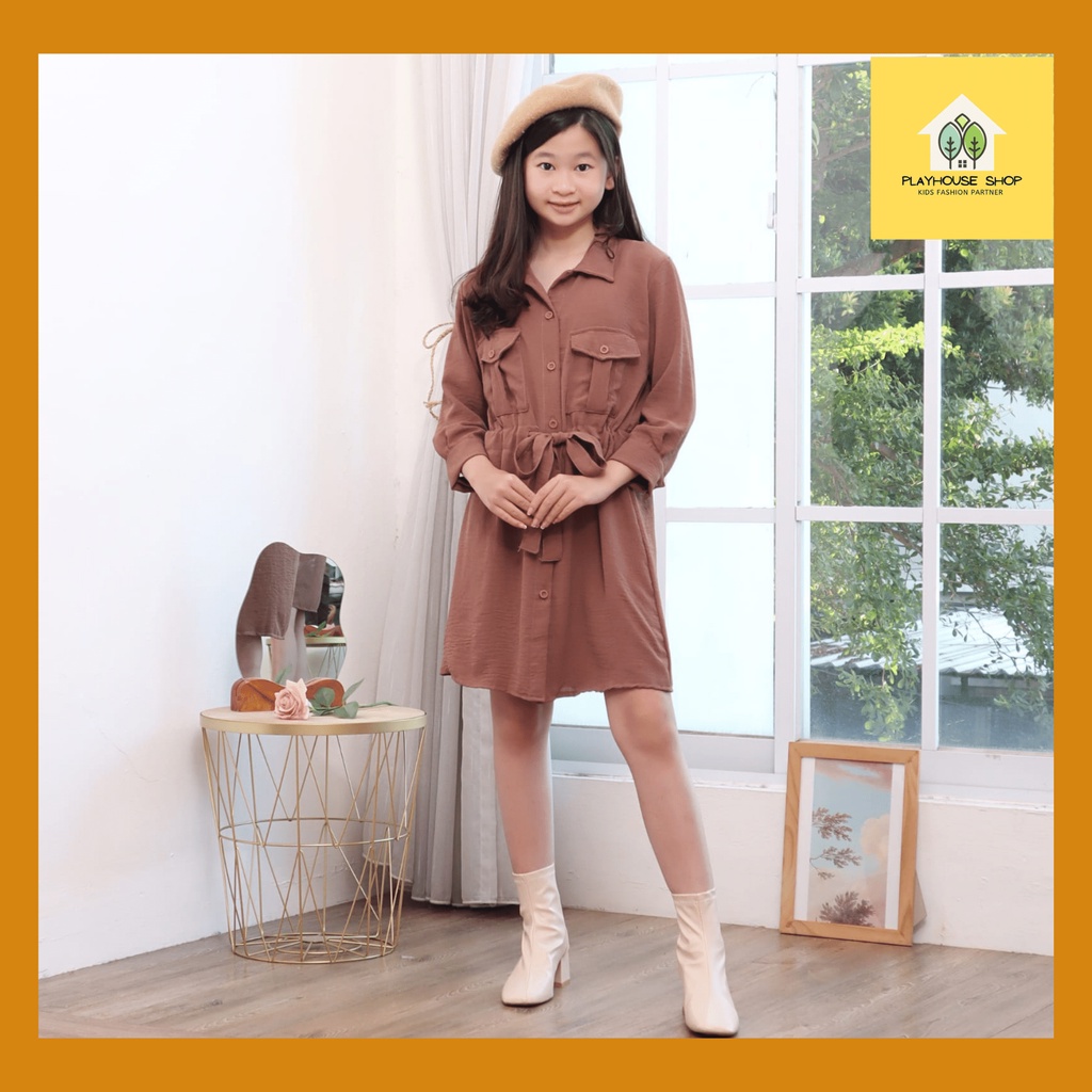 Play House - Dress Anak Perempuan Kemeja Tunik Fashion Anak Umur 6-12 Tahun