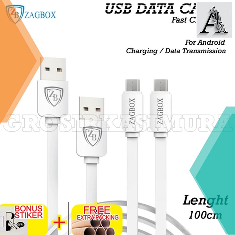 

Promo KABEL DATA PLUS FAST CHARGING 2.1 A FOR ANDROID 100 CM