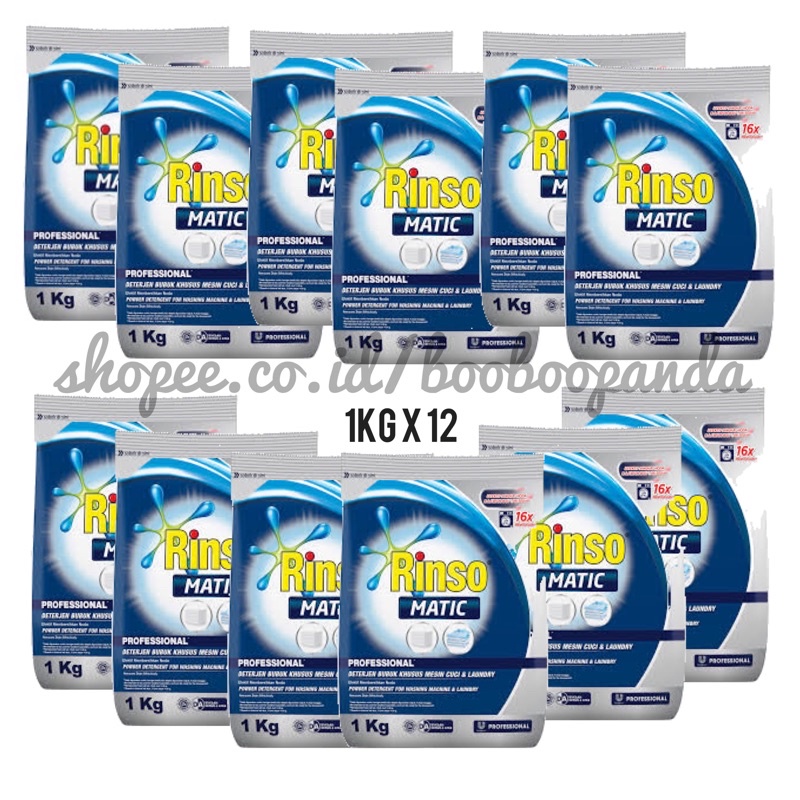 Rinso Matic bubuk 1kg / 900g (12pcs/1dus)
