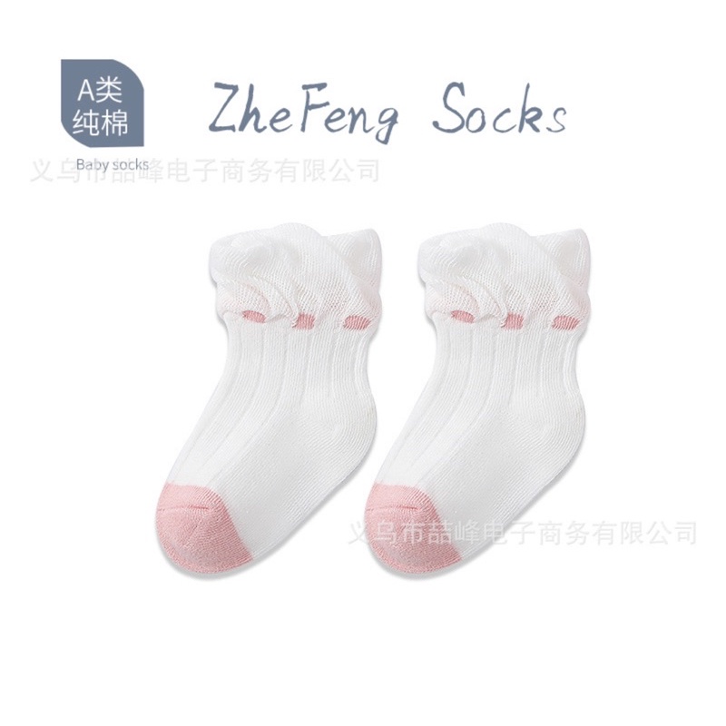 Kaos Kaki Anak Bayi Perempuan Pendek Tipis Model Stitch / Baby Socks