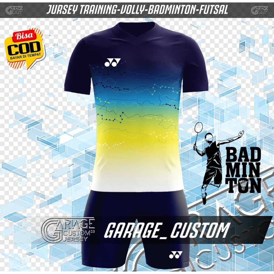 CUSTOM JERSEY/badminton/bulutangkis/Kaos olahraga printing/baju trainning /kostum olahraga/futsal/vo