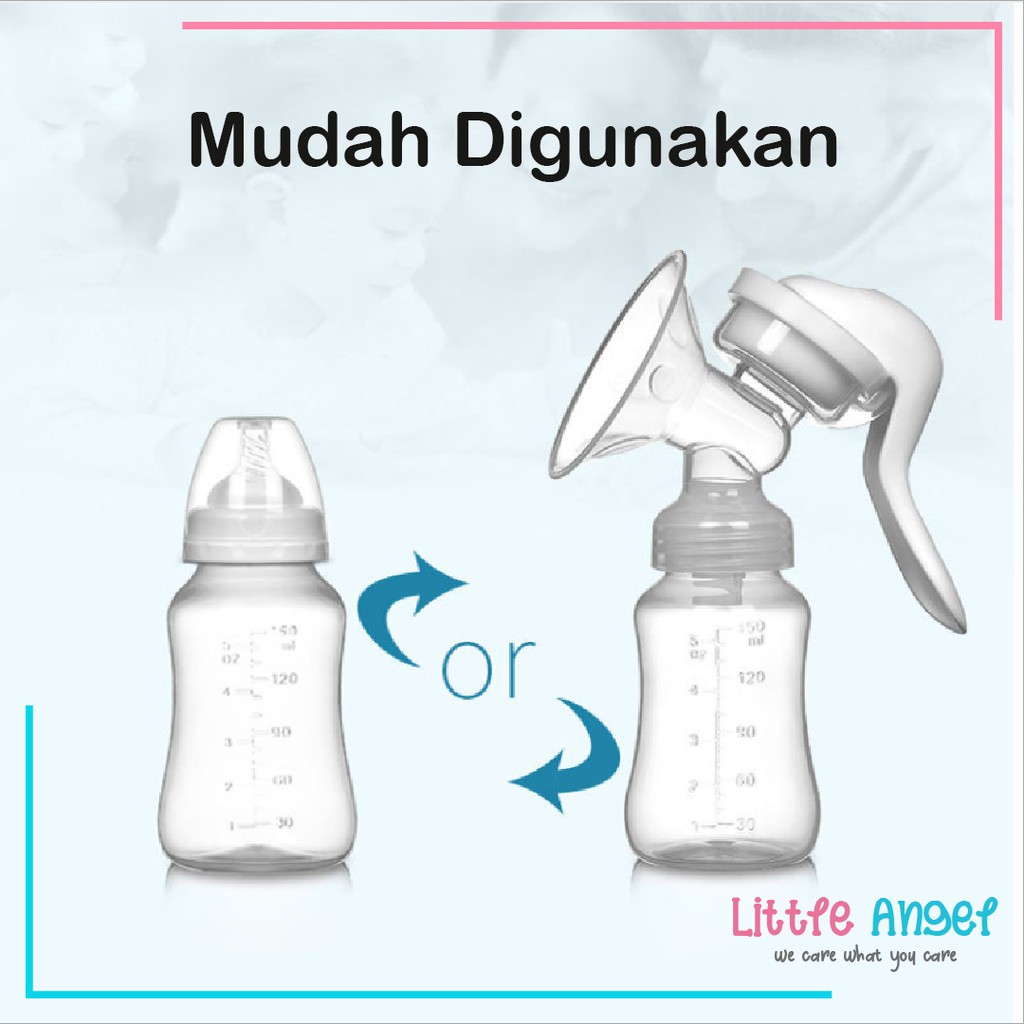 Pompa ASI Manual Breast Pump Botol Dot Susu Bayi BPA FREE Murah Impor COD