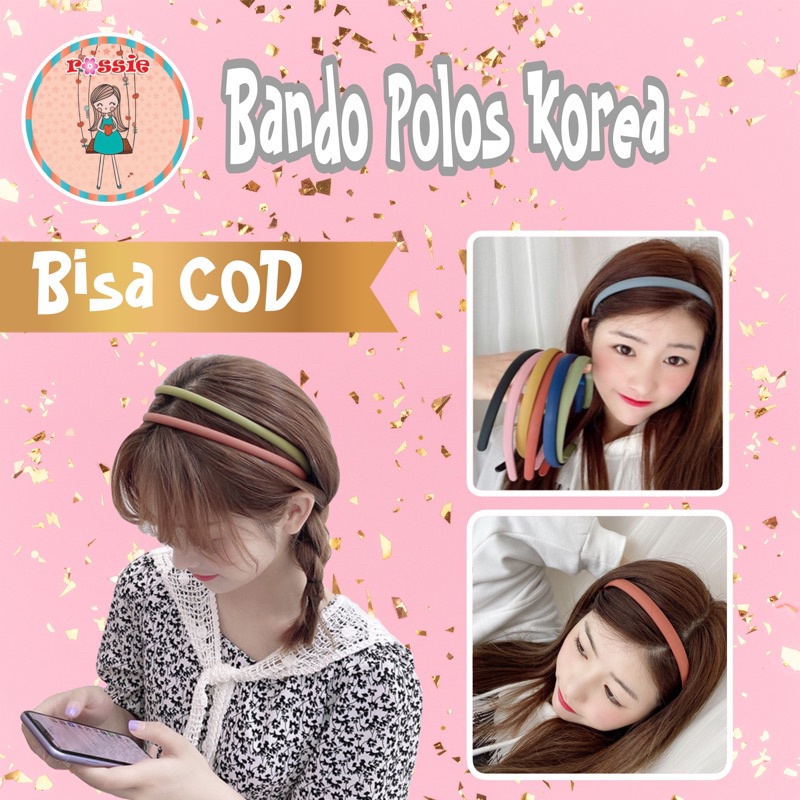 Bando Doff Polos 0.8cm Bando Matte Bandana Korea/Bando Doff Polos 1cm/Bandana Lidi Korea/Bando Matte