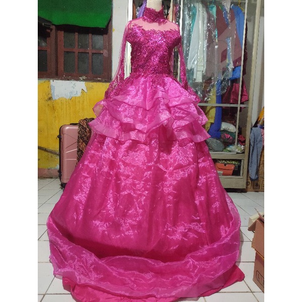 gaun pengantin preloved