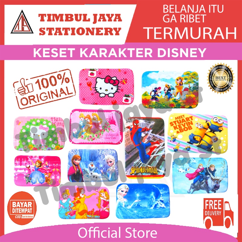 Tjs keset murah karakter disney aesthetic keset kamar tidur keset kamar mandi 36 x 55 x 0.5 cm