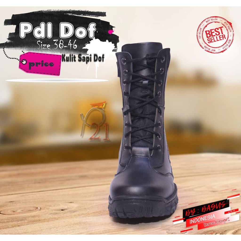 SEPATU POLISI / SEPATU PDL DOFF / SEPATU LAPANGAN / MERK P21