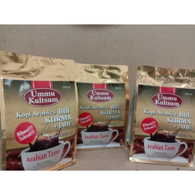 

Kopi Arabica Biji kurma plus jahe isi 250 gr 100% kopi herbal