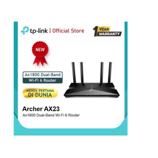 Router wireless tp-link 1.8Gbps gigabit lan rj45 dual band wifi 6 wpa3 4 antenna ax1800 archer ax23 ax-23