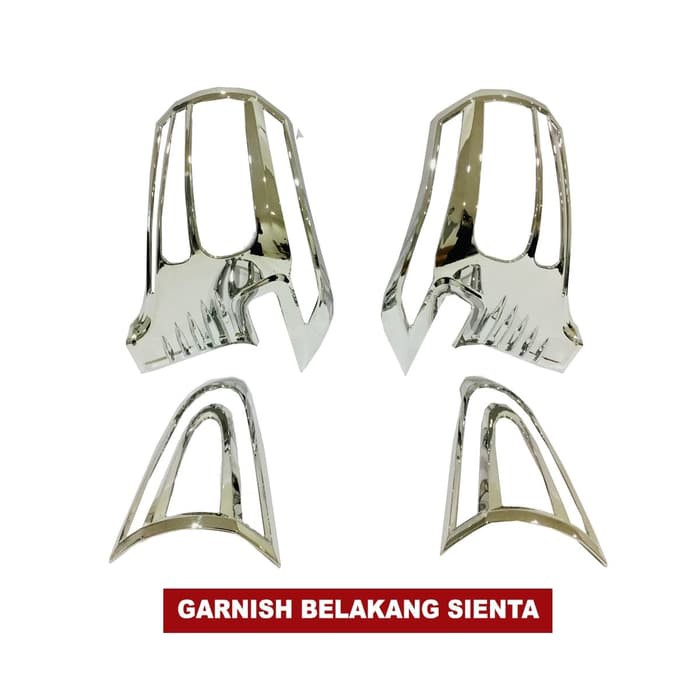 GARNIS LAMPU BELAKANG MOBIL TOYOTA SIENTA CHROME