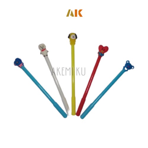 

AKEMIKU/PULPEN KARAKTER BT21/PULPEN KARAKTER KOYA-RM/AKSESORIS ARMY ONLY/PULPEN LUCU KOREA BLACK INK