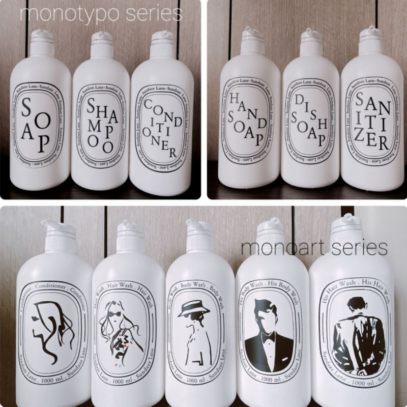 BOTOL SABUN CAIR PUMP 1000ML REFILLABLE LA MAISON Series