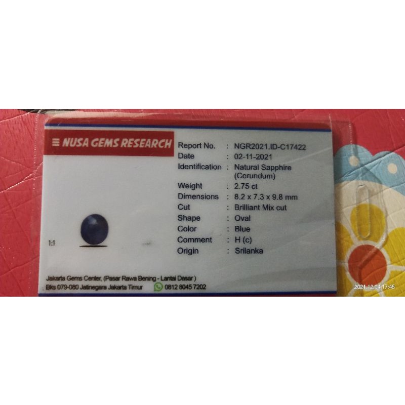 natural blue saphire