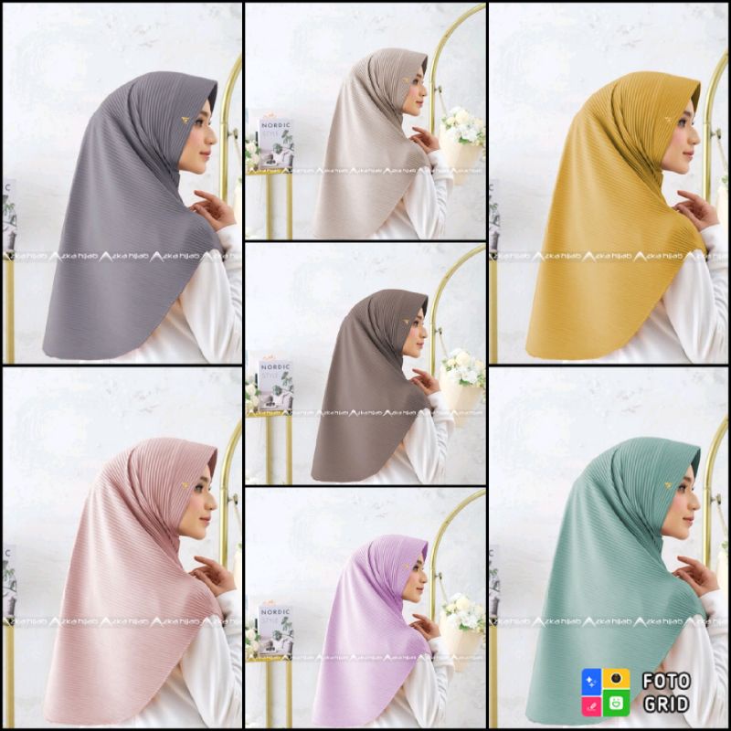 JILBAB INSTAN  BERGO Maryam Plisket JERSY SUPER Pet