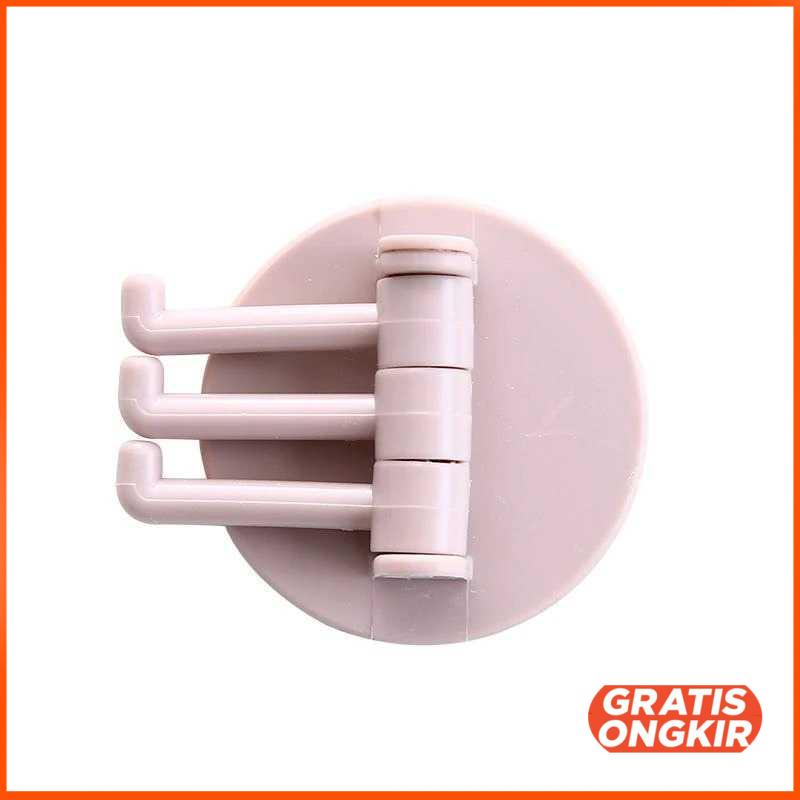 Gantungan Kunci 3 Hook Wall Hanger Adhesive 1PCS