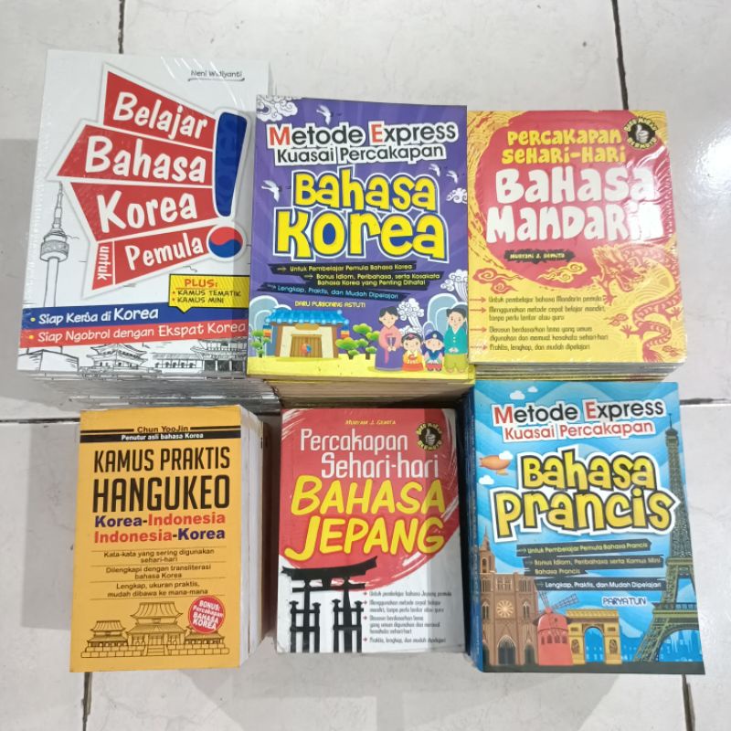OBRAL BUKU KAMUS BAHASA KOREA / BAHASA INGGRIS / BAHASA MANDARIN / BAHASA PRANCIS / BAHASA JEPANG