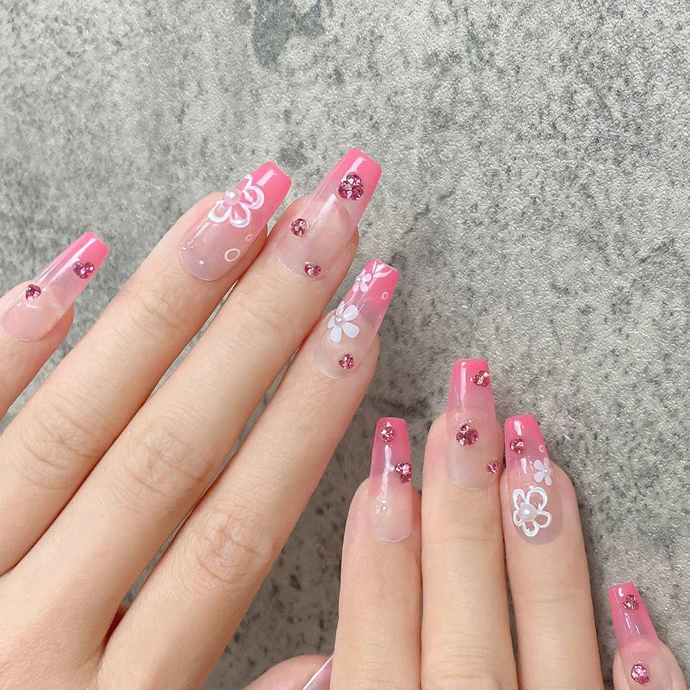 Mxbeauty Nail Art Rhinestones Warna-Warni Fashion Menunjuk Bawah Hiasan Kuku 3D Perhiasan Kuku