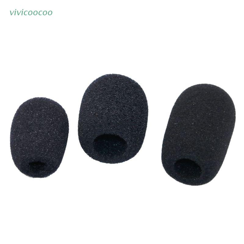 Vivi 10pcs / Set Cover Pelindung Microphone / Headset Bahan Busa Untuk Rapat