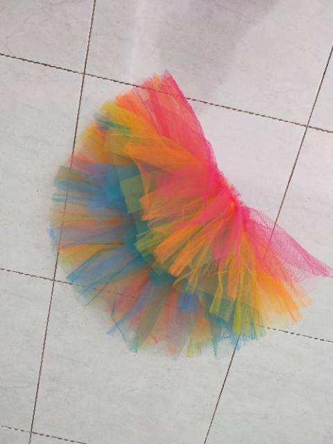 Rok tutu 5 layer rainbow color