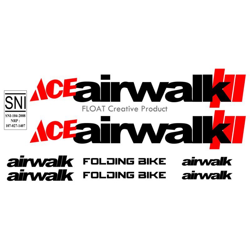 TERMURAH STICKER STIKER DECAL PRINT CUTTING CUTING SELI SEPEDA LIPAT FOLDING BIKE AIRWALK ACE 16