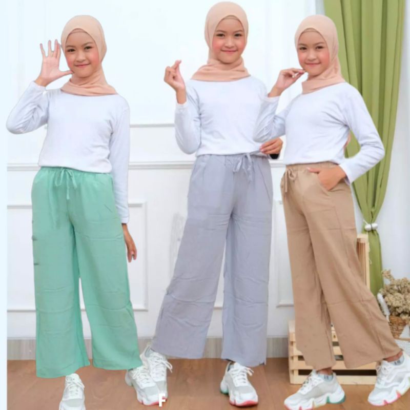 kulot rayon UNIQLO anak 8-13 tahun/kulot rayon anak/kulot rayon anak perempuan/kulot rayon / Celana 