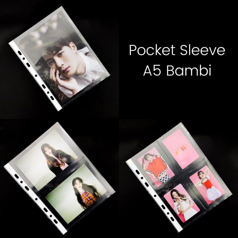 Sleeve Pocket Binder A5 Bambi Custom Untuk Photocard Postcard Polaroid