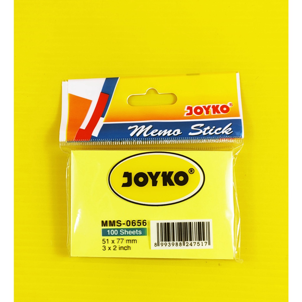 

MEMO STICK / STICKY NOTES JOYKO MMS - 0656 ( 51 X 77 MM )