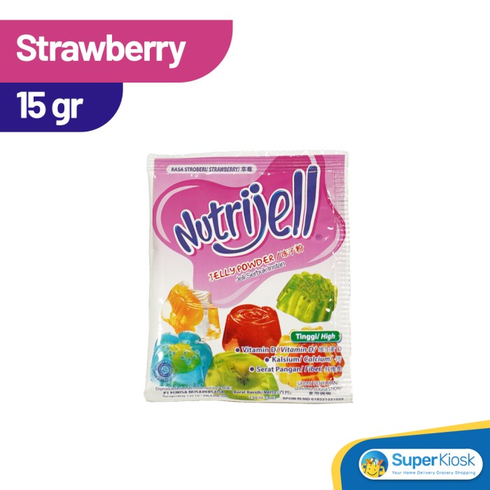 

Nutrijell Jelly Powder Sachet Strawberry 15gr