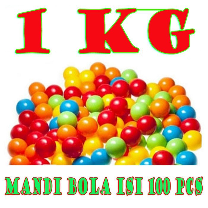 Jual  Bola Mandi Anak2, Kolam Bola, Tenda Bola ukuran 6cm Isi 100 Pcs SNI - ONGKIR LEBIH HEMAT