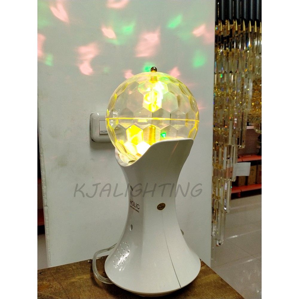 LAMPU DISCO LED RGB RAINBOW MAGIC PUTAR + MP3 USB