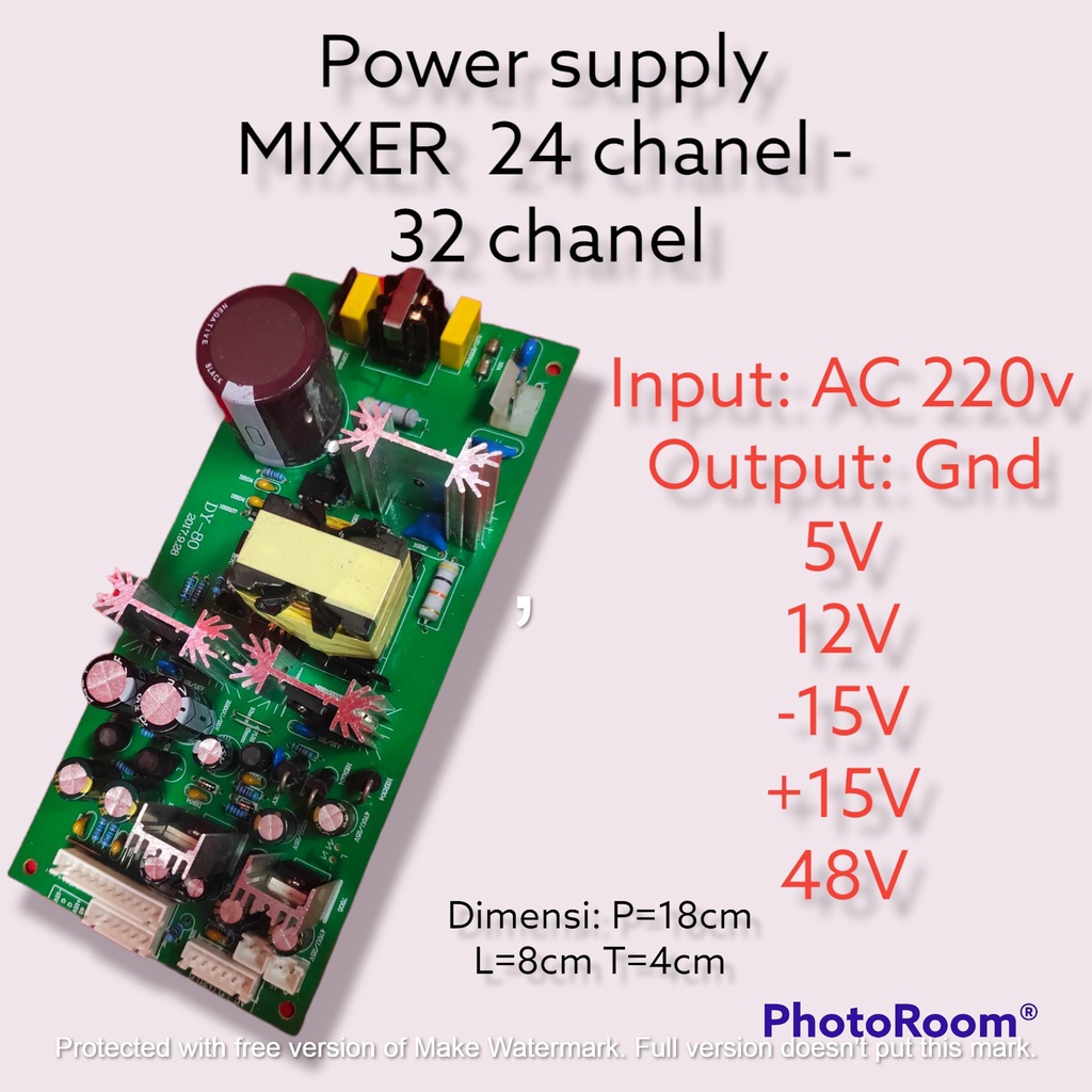 POWER SUPPLY MIXER PM-16 4-16 CHANEL DY-80  16-36 CHANEL POWER SUPPLY AUDIO MIXER ASHLEY 5V/12V/15V/-15V/48V