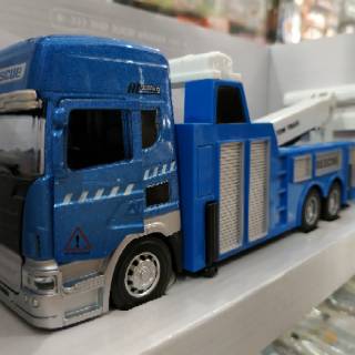  Mainan  Diecast Pullback Metal Car Tow Truck Light and 