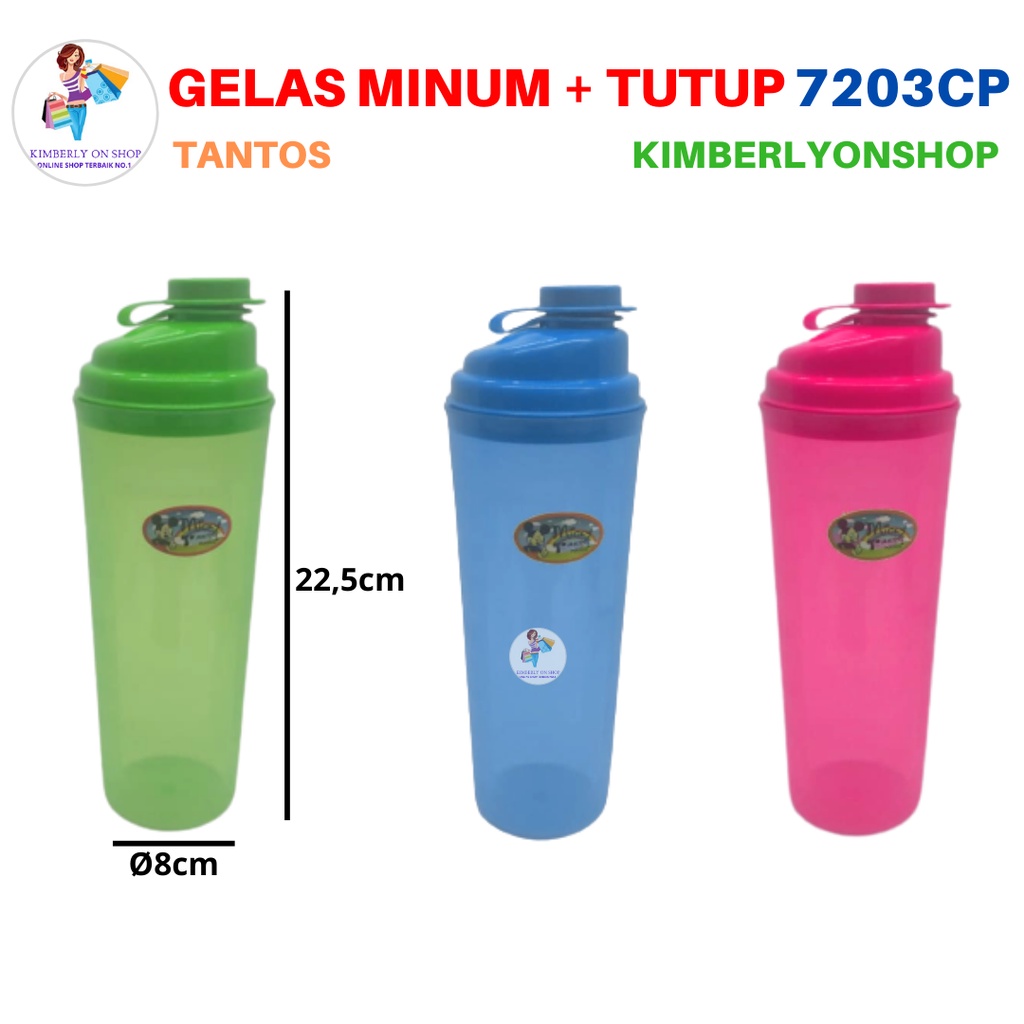 Gelas Minum Tempat Air Minum Botol Air 600 ml 7203 CP Tantos