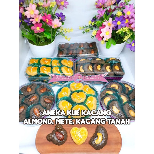 Kue kacang coklat mete almond kue kering kacang tanah peanut cookies coklat kue lebaran hampers parcel lebaran