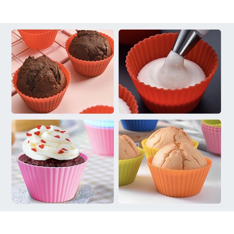 Cetakan Silikon Cupcake Muffin Jelly Puding Coklat  Bekal Bento / Silicone Cup