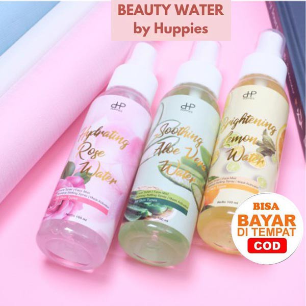 [ BPOM ] Huppies Rose Water With Rose Oil - Face Mist - Makeup Setting Spray